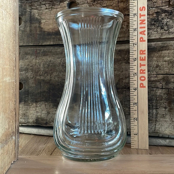 Hoosier Glass Accents Vintage Clear Hoosier Glass Flower Vase Art